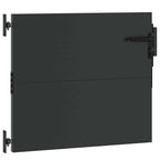 Cancello da giardino con blocco nero 85 x 100 cm