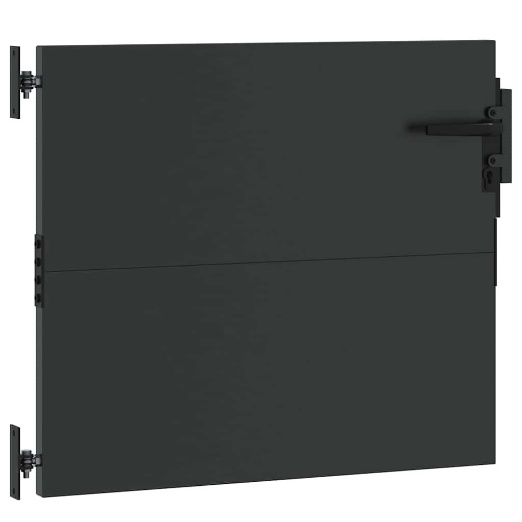 Cancello da giardino con blocco nero 85 x 100 cm