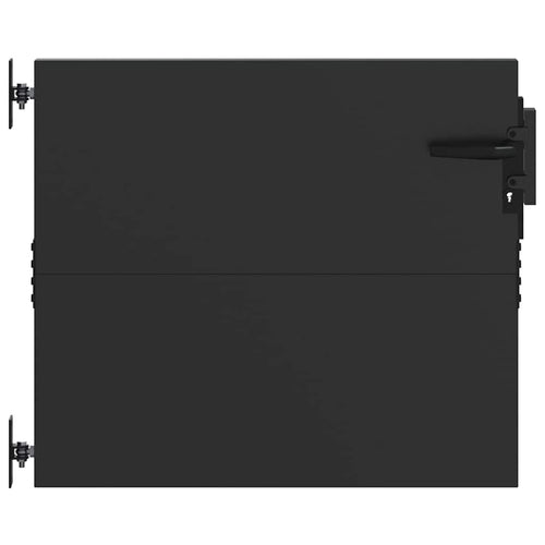 Cancello da giardino con blocco nero 85 x 100 cm