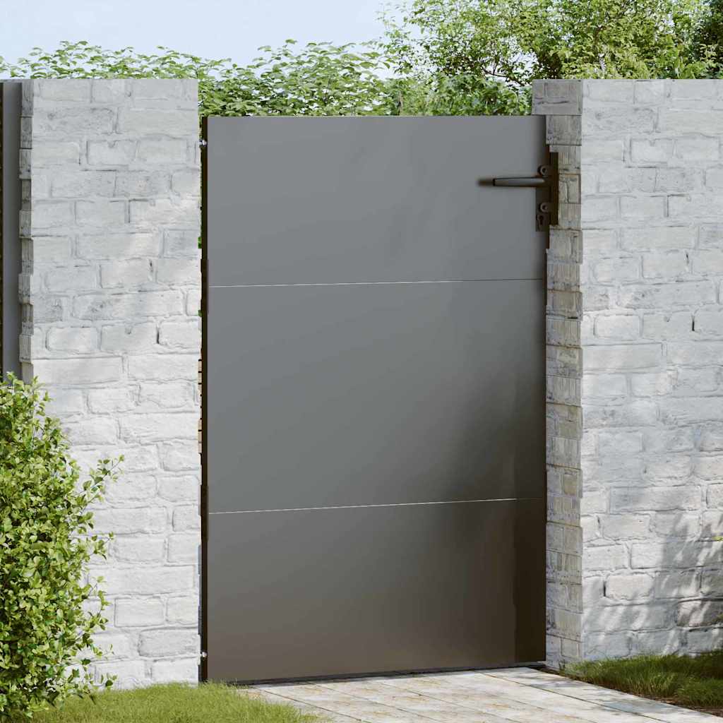 Cancello da giardino con blocco nero 85 x 125 cm
