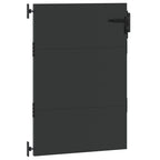 Cancello da giardino con blocco nero 85 x 125 cm