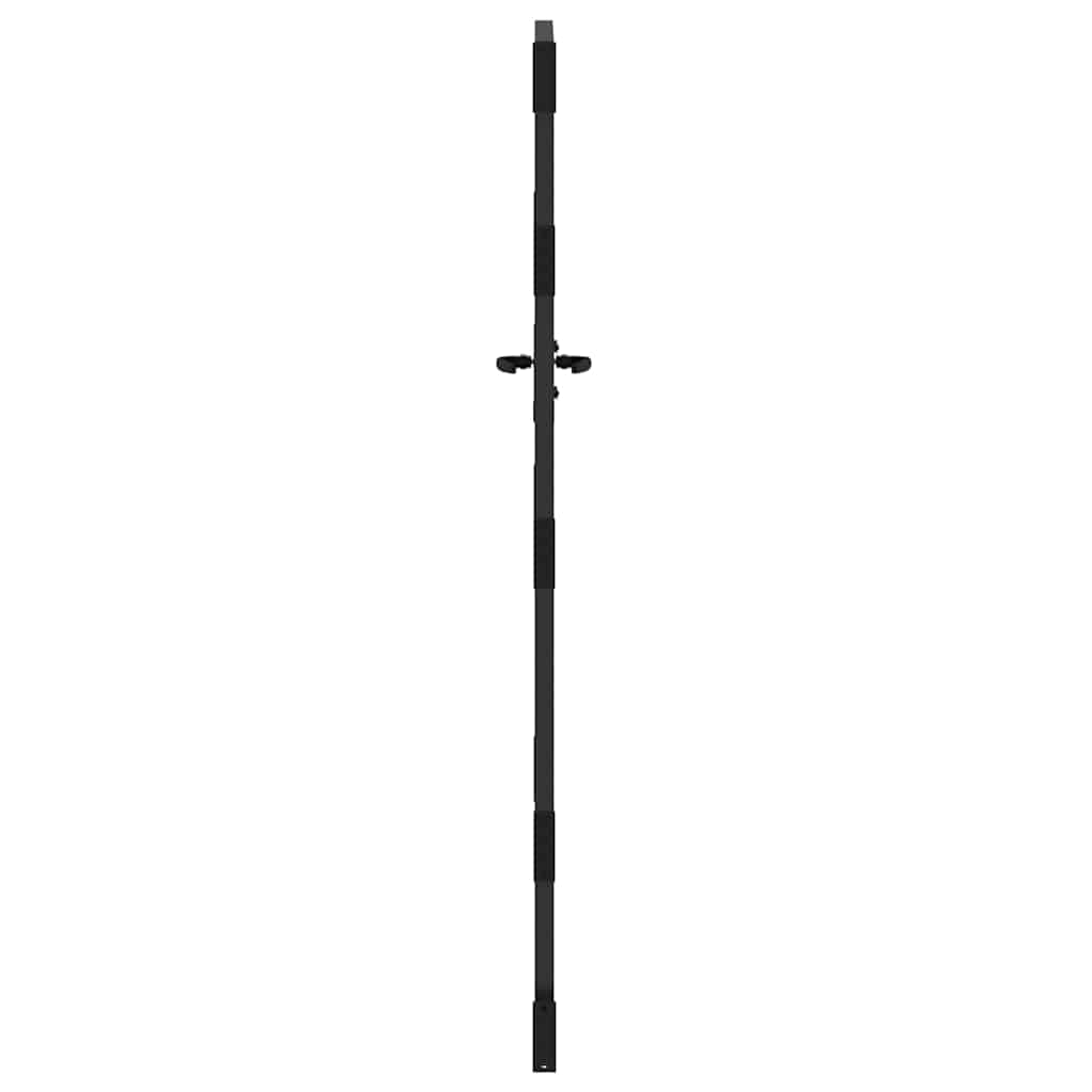 Cancello da giardino con blocco nero 85 x 125 cm