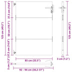 Cancello da giardino con blocco nero 85 x 125 cm