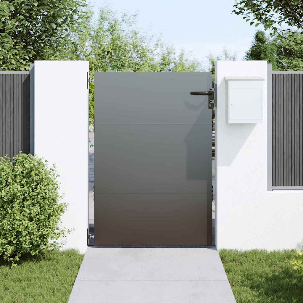Cancello da giardino con lucchetto nero 85 x 150 cm
