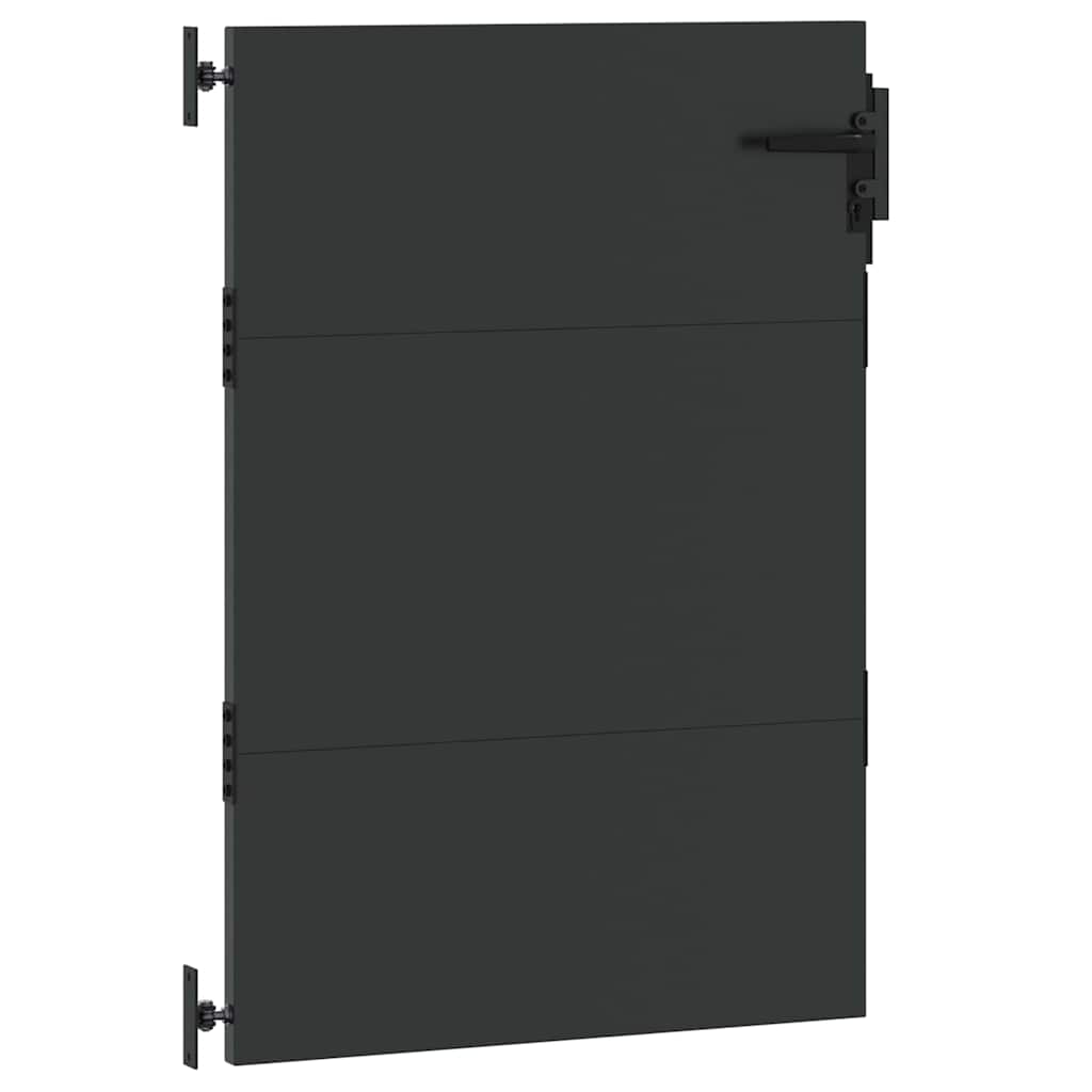 Cancello da giardino con lucchetto nero 85 x 150 cm