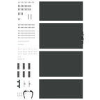 Cancello da giardino con blocco nero 85 x 175 cm