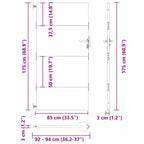 Cancello da giardino con blocco nero 85 x 175 cm