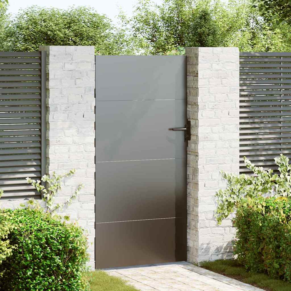 Cancello da Giardino Nero con Lucchetto 85 x 200 cm