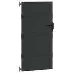 Cancello da Giardino Nero con Lucchetto 85 x 200 cm