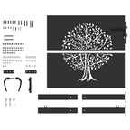 Cancello da giardino con blocco nero 110 x 105 cm