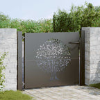 Cancello da giardino con blocco nero 110 x 105 cm