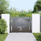 Cancello da giardino con blocco nero 110 x 105 cm