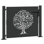 Cancello da giardino con blocco nero 110 x 105 cm