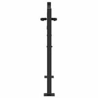 Cancello da giardino con blocco nero 110 x 105 cm