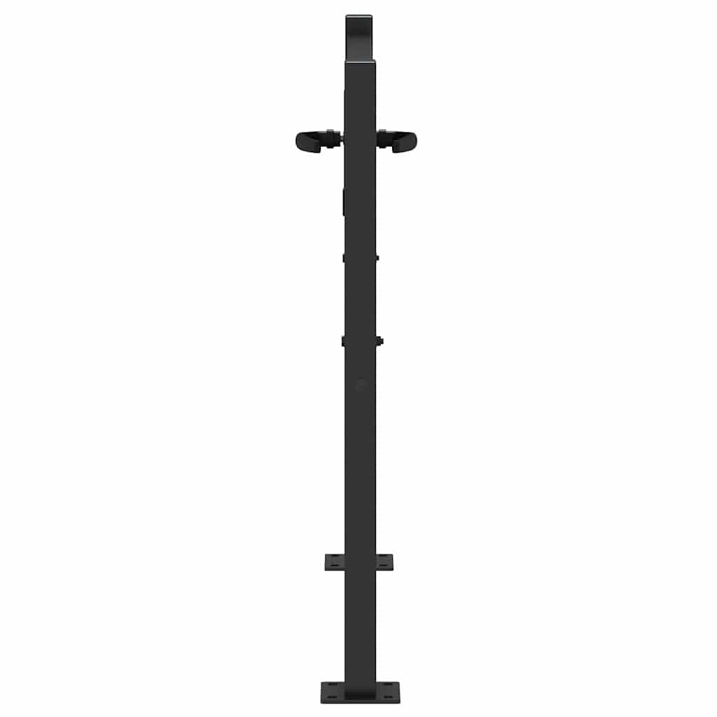 Cancello da giardino con blocco nero 110 x 105 cm
