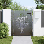 Cancello da giardino con blocco nero 110 x 130 cm