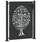 Cancello da giardino con blocco nero 110 x 130 cm