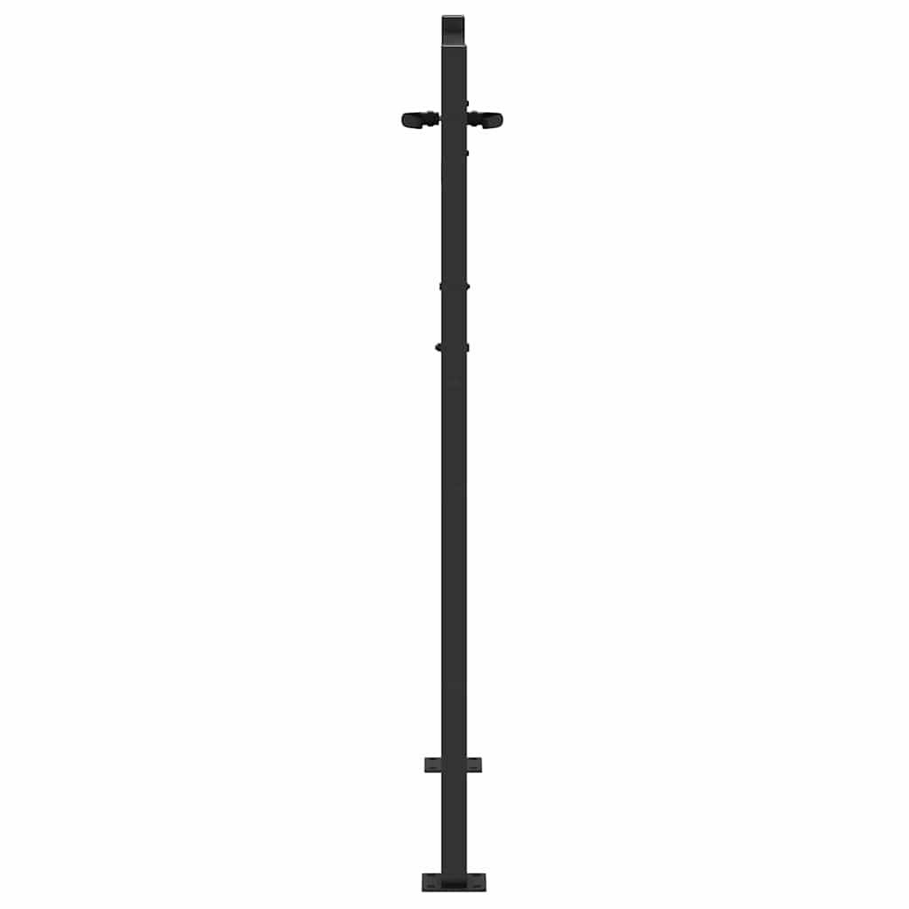 Cancello da giardino con blocco nero 110 x 130 cm
