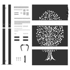 Cancello da giardino in acciaio con blocco nero 110 x 155 cm
