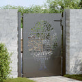 Cancello da giardino in acciaio con blocco nero 110 x 155 cm