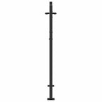 Cancello da giardino in acciaio con blocco nero 110 x 155 cm