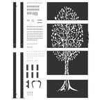 Cancello da giardino con blocco nero 110 x 205 cm