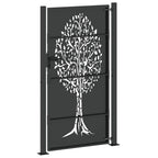 Cancello da giardino con blocco nero 110 x 205 cm