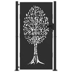 Cancello da giardino con blocco nero 110 x 205 cm