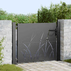 Cancello da giardino con serratura a catenaccio nero 110 x 105 cm