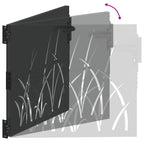 Cancello da giardino con serratura a catenaccio nero 110 x 105 cm