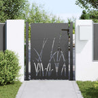 Cancello da giardino con blocco nero 110 x 130 cm