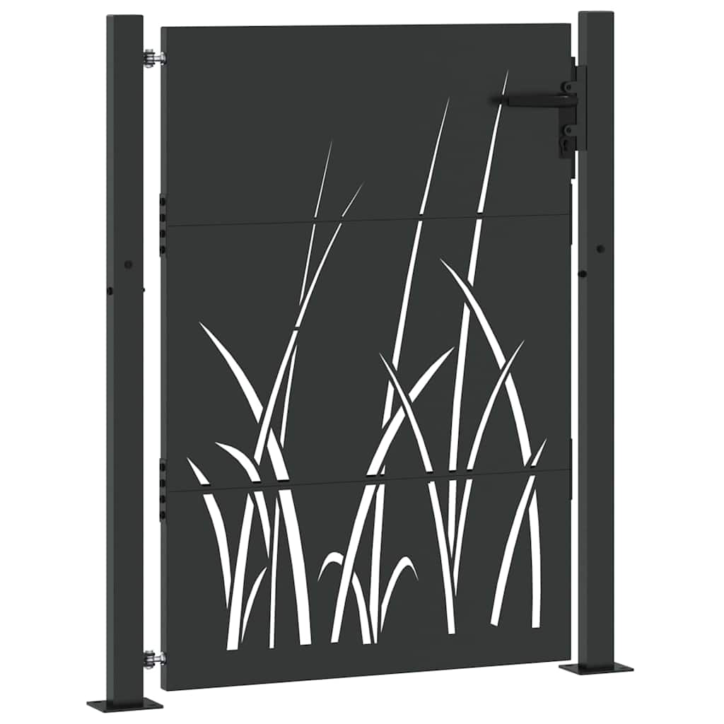 Cancello da giardino con blocco nero 110 x 130 cm