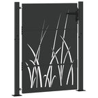 Cancello da giardino con blocco nero 110 x 130 cm