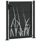Cancello da giardino con blocco nero 110 x 130 cm