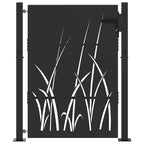 Cancello da giardino con blocco nero 110 x 130 cm