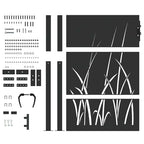 Cancello da giardino con blocco nero 110 x 155 cm
