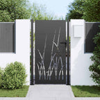 Cancello da giardino con blocco nero 110 x 180 cm