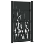Cancello da giardino con blocco nero 110 x 180 cm