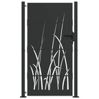 Cancello da giardino con blocco nero 110 x 180 cm