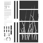Cancello da giardino con blocco nero 110 x 205 cm