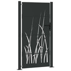 Cancello da giardino con blocco nero 110 x 205 cm