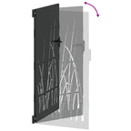 Cancello da giardino con blocco nero 110 x 205 cm