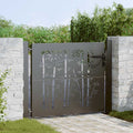 Cancello da giardino con blocco nero 110 x 105 cm