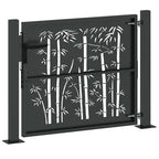 Cancello da giardino con blocco nero 110 x 105 cm
