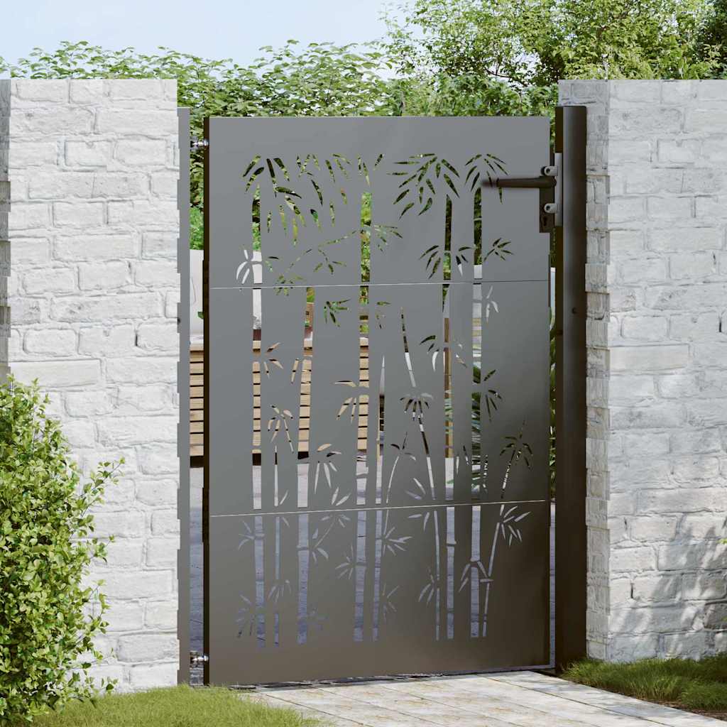 Cancello da giardino con blocco nero 110 x 130 cm