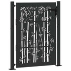 Cancello da giardino con blocco nero 110 x 130 cm
