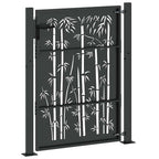 Cancello da giardino con blocco nero 110 x 130 cm