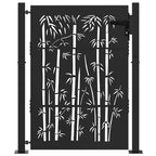 Cancello da giardino con blocco nero 110 x 130 cm