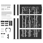Cancello da giardino con blocco Nero 110 x 155 cm