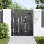 Cancello da giardino con blocco Nero 110 x 155 cm